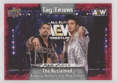2022 AEW All Elite Wrestling Exclusives Anthony Bowens Max Caster Patch Tag 0nn8