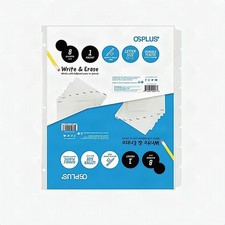 OS Plus 8-Tab Write & Erase Binder Dividers White Plastic 3-Ring 1 Set New