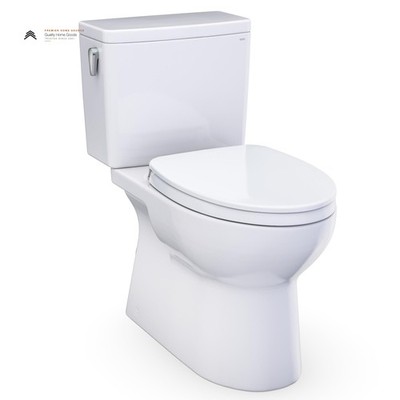 TOTO MS472124CEFG#01 Glaston Two-Piece Elongated 1.28 GPF Toilet Cotton White