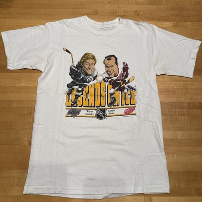 Vtg 80s Salem Sportswear NHL Hockey Caricature Wayne Gretzky Gordie Howe Sz Med 