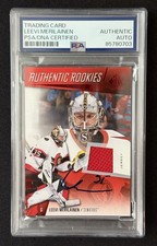 Leevi Merilainen Signed 2023 SP Game Used Authentic Rookies Jersey PSA Slab