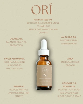 ORIBOTANICA OriRoot - Ayurvedic Hair and Scalp Oil 50 ml Hair Growth Oil All Hair Types