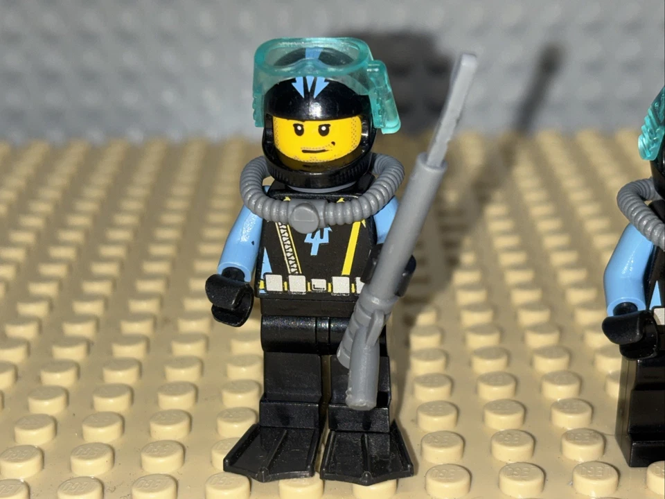 Lote 4 Lego Aqua Raiders Minifiguras Buzos Arma Herramienta Foto 2 de 4