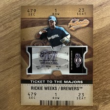 2003 Fleer Authentix - Ticket to the Majors Rickie Weeks #A-162 /1250 (RC)