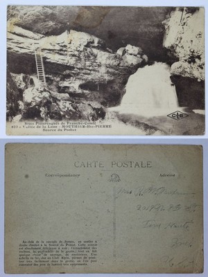 1907-1915 Franche-Comté Waterfall Postcard - Mouthe Source du Pontet