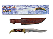 Collectible Bowie Hunting Knife Stainless Steel Blade w/ Leather Sheath  Box