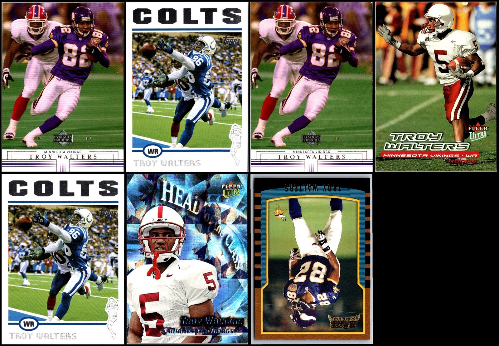 Troy Walters (7) Card Lot - FREE SHIPPING