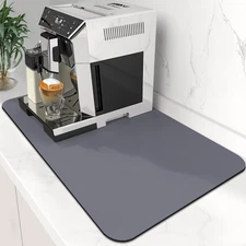 Coffee Mat Super Absorbent Dish Drying Mat Coffee Bar Accessories Large Dryin...