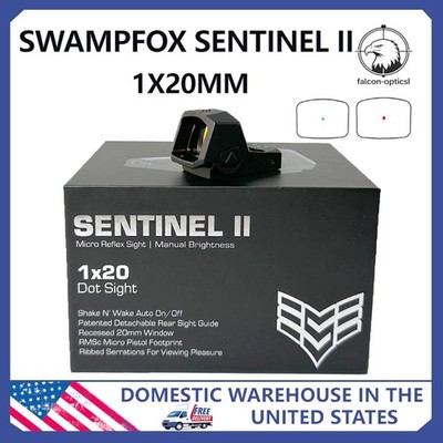 Swampfox Sentinel II 1X20mm Green/Red Dot sight RMSc 3 MOA Optic Sight new
