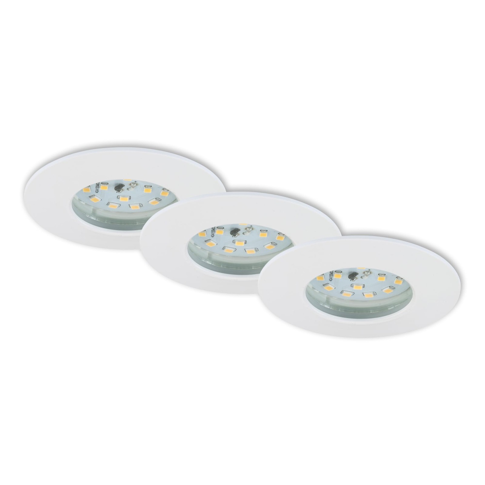 Plafonnier LED encastré lot de 3 spots 5W blanc chaud pour ambiance salon chaleureuse