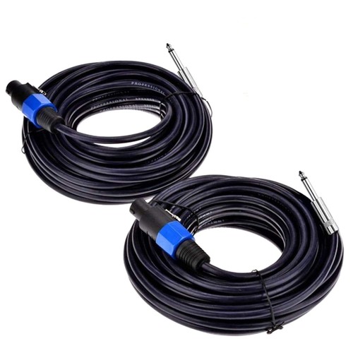 High-Performance 25ft Speaker Cables, DJ/PA Audio Connection - Picture 1 of 11