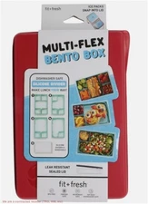 Fit & Fresh Multi Flex Bento with 2 Ice Packs - Red