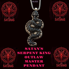 Metaphysical SATANS SERPENT KING Outlaw Master Pendant BLACK Magic 666