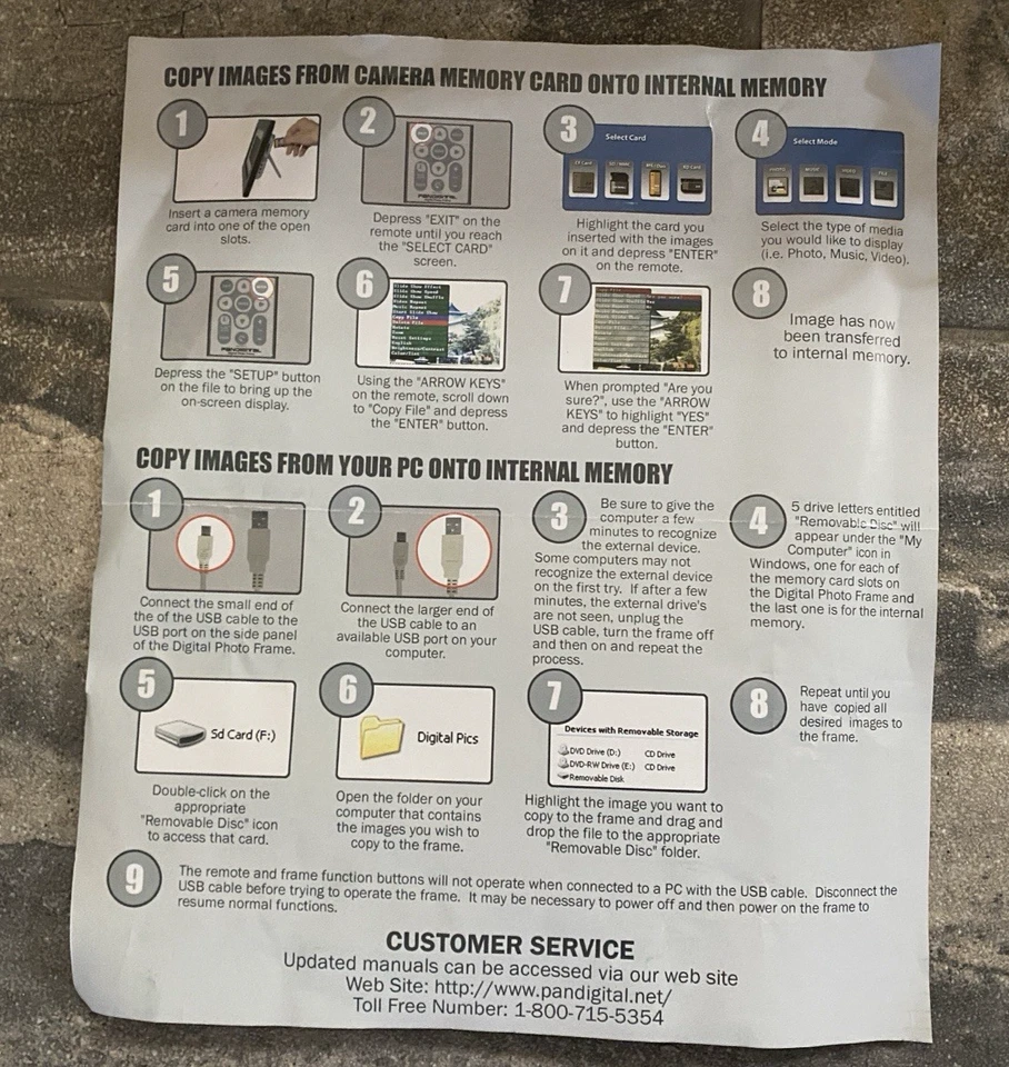Pandigital 7" Digital Photo Picture Frames in Brown or Black PC REQUIRED! - Image 2 of 4