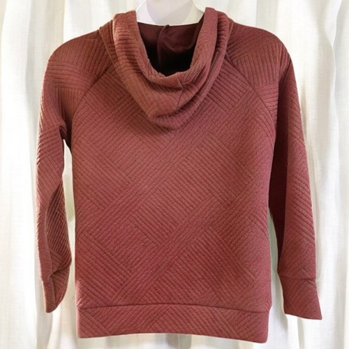 Ladies SIZE Medium……GREEN-TEA……Burgundy Long Sleeve Pullover Hoodie. New - Picture 6 of 7