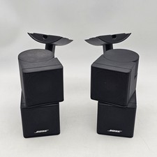 Two 2 Bose Lifestyle Satellite Jewel Mini Double Cube Speakers W/ Mounts