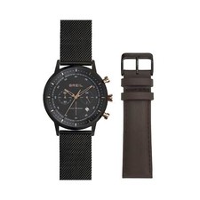 Orologio Uomo + Cinturino BREIL SIX.3.NINE TW1808 Chrono Acciaio Mesh Nero