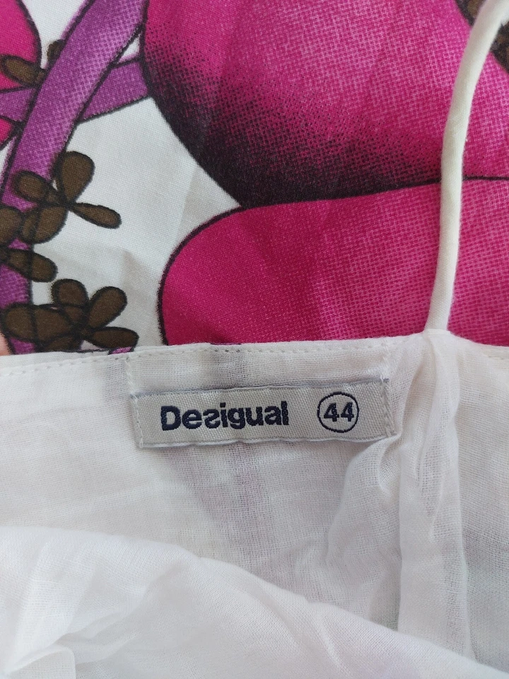 Desigual Damen Kleid Dress Gr.44 D38 Weiss Mehrfarbig Trägerkleid - Bild 3 von 4