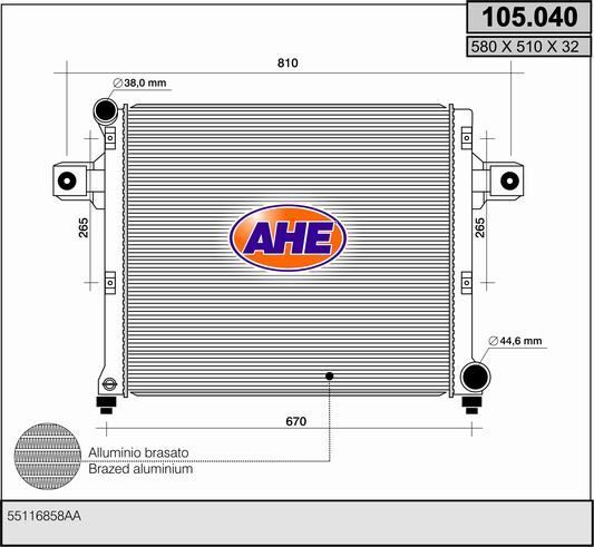 Radiateur pour Jeep Grand Cherokee III et Commander 3.0 CRD 4x4