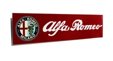 Alfa Romeo Emblem Metal Sign, Banner Style