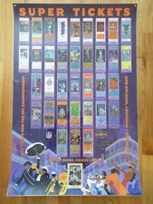 SUPER BOWL TICKETS SB XXXV BALTIMORE RAVENS vs NEW YORK GIANTS Poster RAY LEWIS