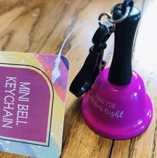 Mini Bell Key Chain Ring for Ladies Night Pink-BRAND NEW-SHIPS N 24 HOURS.