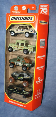 2023 Matchbox MBX ADVENTURE II 5 Pack Toyota 4Runner Honda Ridgeline Anaconda