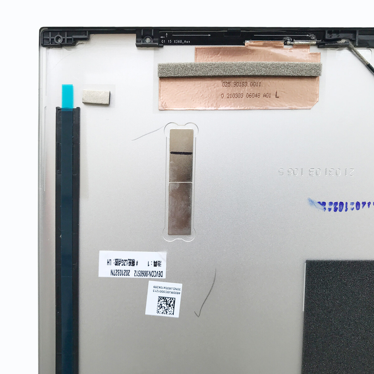 Cover Posteriore LCD Superiore Per HP Envy X360 15M-EU / 15Z-EU / 15-EU / 15T-ES / 15-ES / 15M-ES - Colore Argento/Marrone