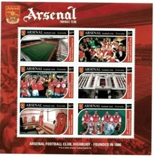 Grenada 2002 - Arsenal Football Club Soccer - Sheet Of 6 Stamps Scott 3230 - MNH