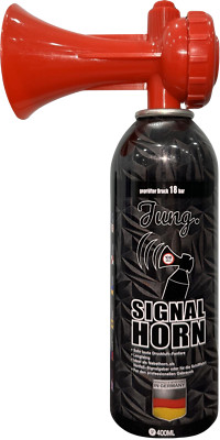 JUNG Druckluftfanfare Air Horn Fanfare Tröte 1X 400ml, 200 Kurze Signale Tröte