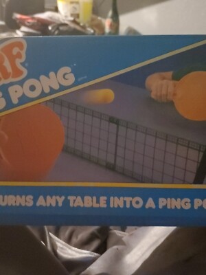 Vintage 1987 Official NERF PING PONG Game! Complete in Original Box! Ball Paddle