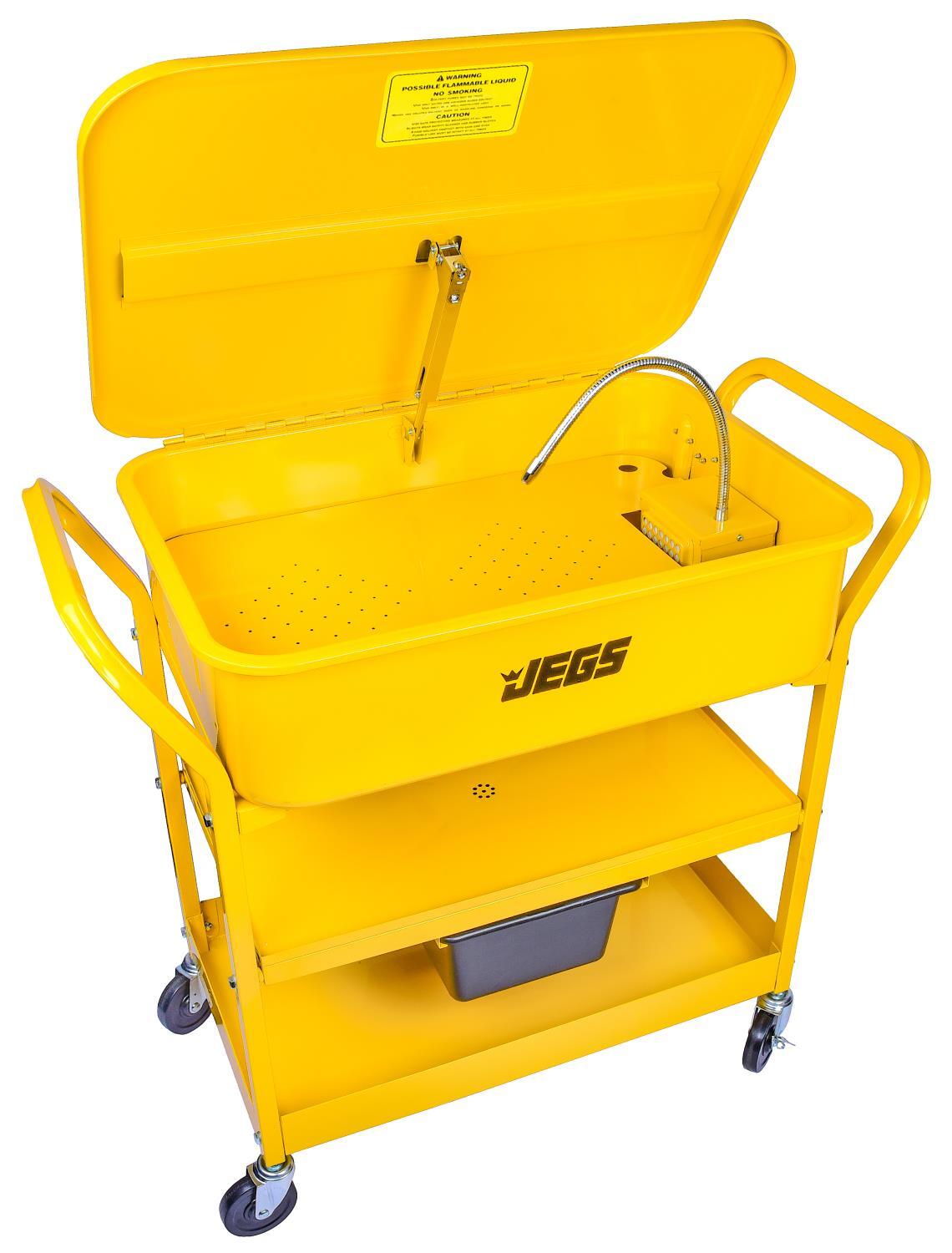 JEGS 81603 Portable Parts Washer Cart 20Gallon Tank Solvent Capacity 12Gallon 889944159766 eBay