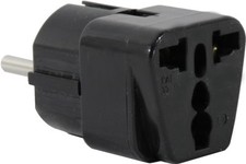 US to GREECE Travel Adapter Plug Dual USA/Universal EUROPE Type E C/F Pack 1