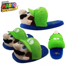 Zapatillas Super Mario Bros Luigi para niños o adultos talla única 27 cm