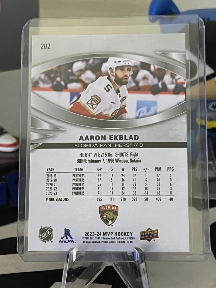 2023-2024 Aaron Ekblad Upper Deck MVP Silver Script Championship #202 - Image 2 of 2