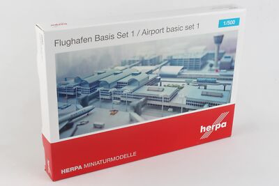 航空機・ヘリコプター herpa 1/500 Airport Service Set Daron Herpa 520362 Airport Diorama Basic Set 1 1:500 Scale | eBay