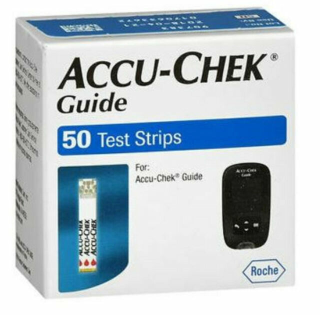Accu-Chek Guide Glucose Blood Test Strips - 50 Count for sale 