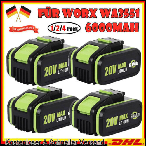 8.0Ah do Worx 20V 6AH Bateria litowa WA3551 WA3553 WA3551.1 WX390 WA3572 WG546E.9 - Zdjęcie 1 z 14