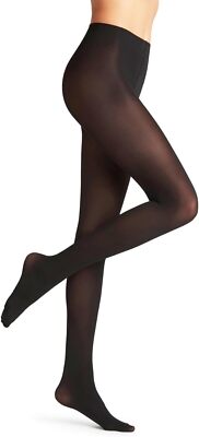 FALKE womens Pure Matt 50 Den W Ti Medium, Black (Black 3009) 