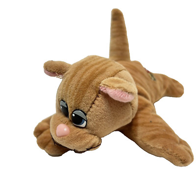 Vintage Tonka Pound Puppies Purries Plush Orange Tabby Kitten Cat Stuffed Animal