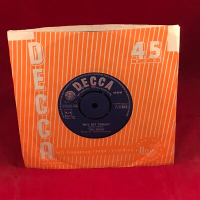 THE MOJOS Why Not Tonight 1964 UK 7'' vinyl single original decca 45