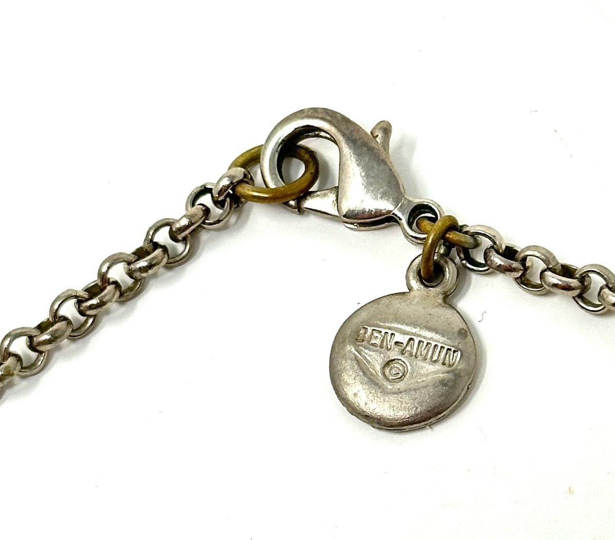 Ben Amun Silver Tone Spike Dangle Necklace Rare, Gossip Girl