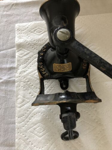 Spong & Co LTD coffee ginder No. 1 MADE IN ENGLAND Marked LONDON - Picture 2 of 12