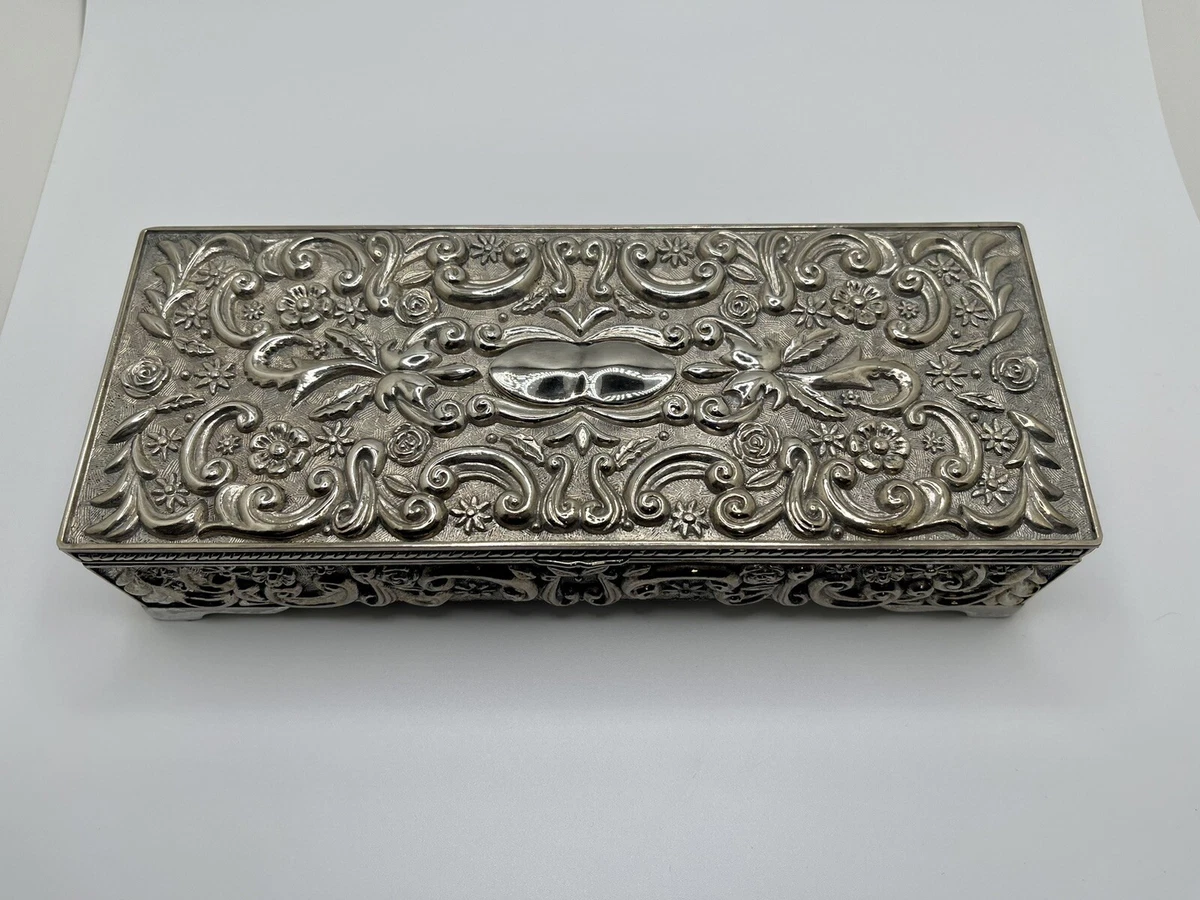 Vintage Circa 1992 Godinger Silver Lidded Jewelry Box, 54 OFF