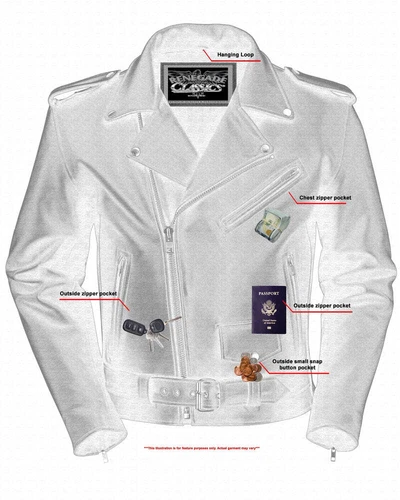 Black Vintage Leather Jacket for Mens with Plain Sides Design & Multiple Pockets image 2