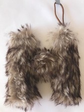 Monogram Letter Initial "H" Holiday Ornament Brown Faux Fur Christmas Target New