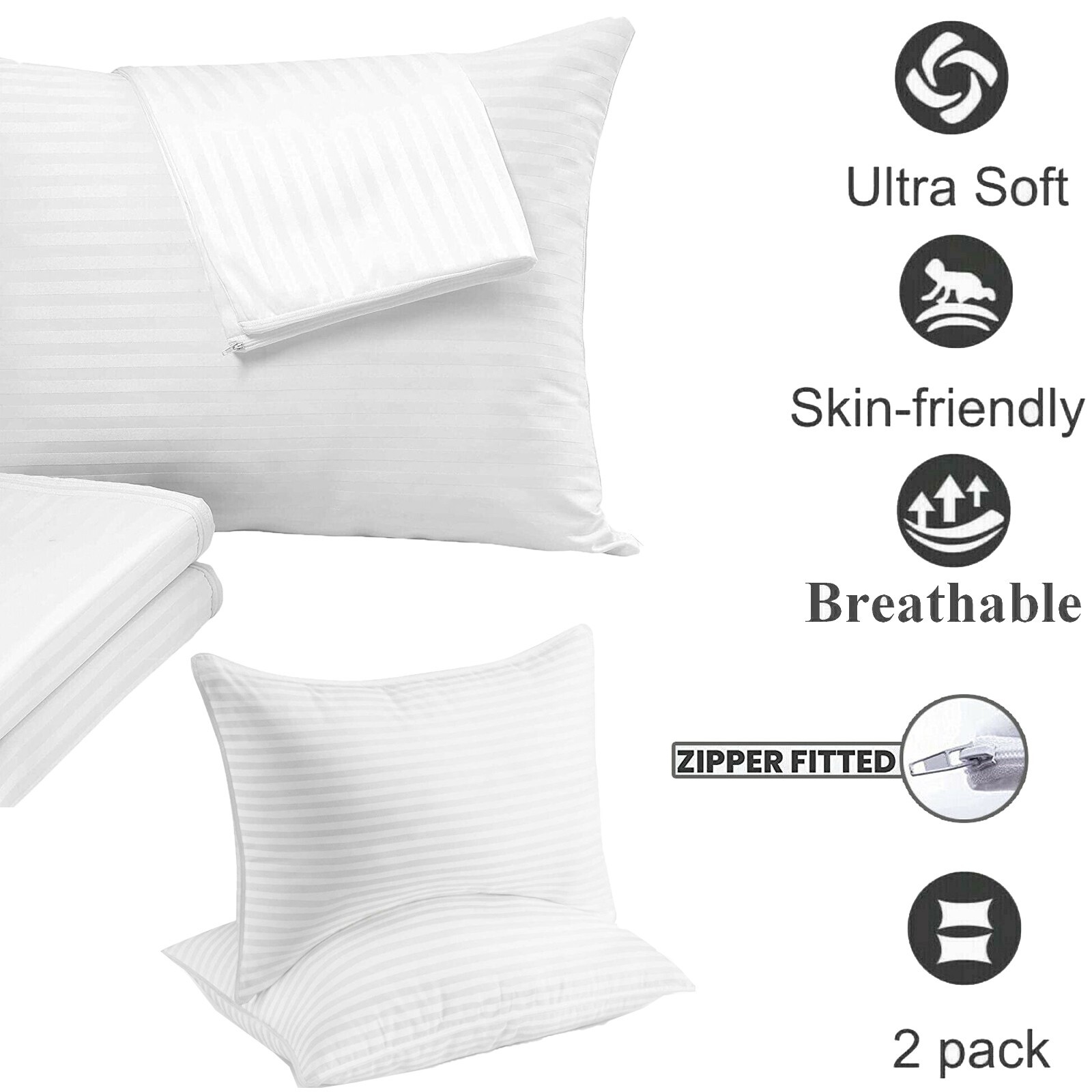 Sábana Ajustada Extra Profunda de 30 cm 100% Algodón Egipcio 300TC Hoja Plana Doble Rey