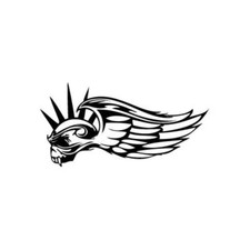 Skull Feather Wing - Vinyl Decal Sticker for Wall, Car, iPhone, iPad, Laptop