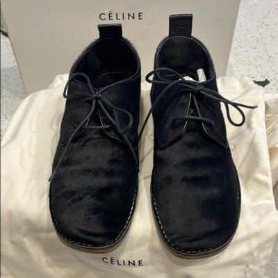 CELINE Pony Hair Oxford Women's Shoes | Size 38 or US 7