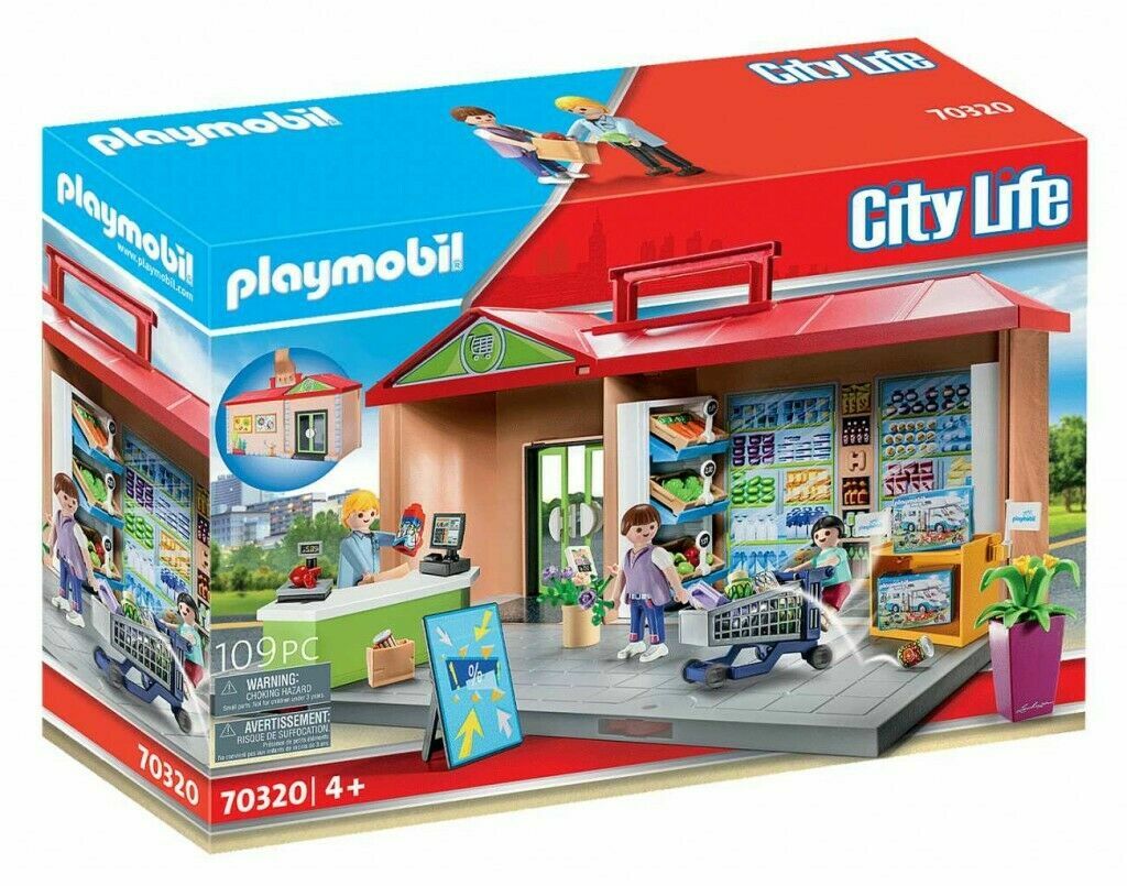 Playmobil 70320 coffret magasin transportable City Life figurines